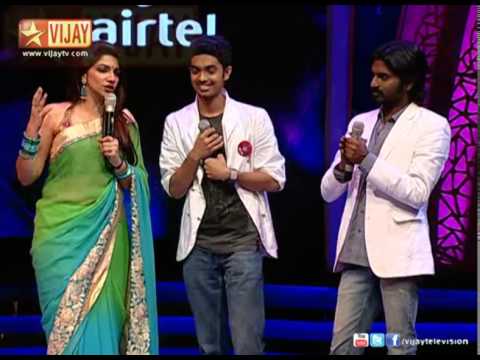 Super - Rock Songs Round! A Mega talent hunt for the Best Voice of Tamil Nadu. The Judges are Playback Singers Devan, Srinivas, Sujatha, and the voice trainer is Ind...