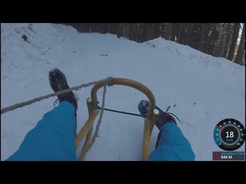 Спуск на санях в Либерец/Йештед