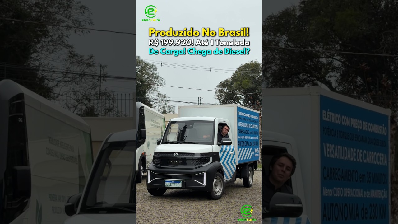 Produzido No Brasil! R$ 199.920! Até 1 Tonelada de Carga! Chega de Diesel?⚡