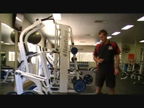 FITCollege - http://www.FitCollege.edu.au/ Today our Fit College Trainer Mark, shows Matt how to use the Horizontal Pulley Machine. Discover what muscles this exercise us...