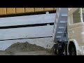 Scania 8x8 Dumper. Testing the mechanical tipperbody