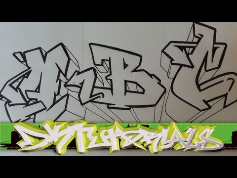 how to draw easy graffiti letters a-z