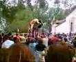 Castillo Humano en la Procesión del Bustar en Carbonero