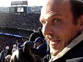 Chad Greenway pick 6 vs Giants, followed by angry Giants fan leaving, then my dad and I celebrating.