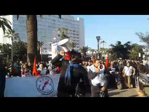 الوقفة الاحتجاجية التي نظمتها تنسيقية السلام الوطنية  للأشخاص في وضعية إعاقة للمطالبة بالحقوق المشروعة والعادلة للأشخاص المعاقين