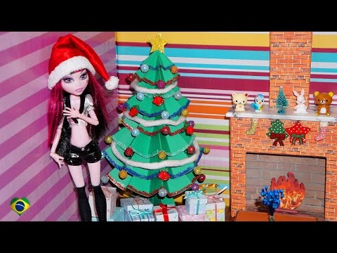 Como fazer árvore de natal para boneca Monster High, Barbie, EAH, etc