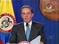 Alocuci�n del Presidente Uribe (1/2)