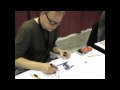 Bruce Timm drawing Batman at Calgary comic & entertainment expo