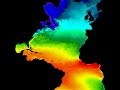 Oberflächenwasser Atlantik - Modell