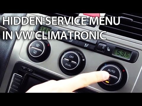 How to access hidden service menu in VW Climatronic (Golf, Passat, Touran, Scirocco, Jetta)