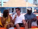 Alex Querna Interviews Christian Okoye at Beach Tennis Event
