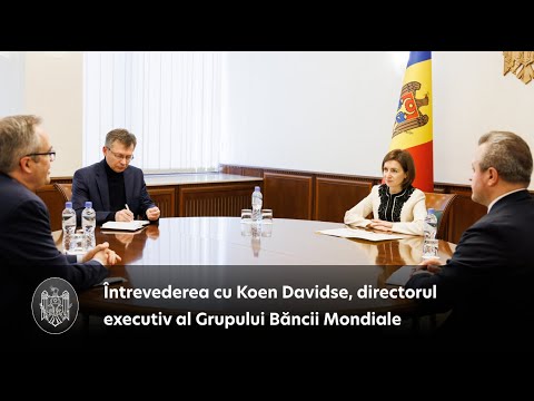 Șefa statului a discutat cu Koen Davidse, directorul executiv al Grupului Băncii Mondiale, venit la Chișinău