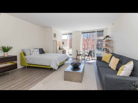 A bright, spacious studio model at Streeterville’s new Moment apartments A bright, spacious studio model at Streeterville’s new Moment apartments