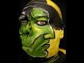 Wicked Witch Face painting. Artist James Kuhn.