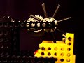 Close view of clock escapement made with Lego; View W6a; see also view W6b; part of series W1 thru W12.