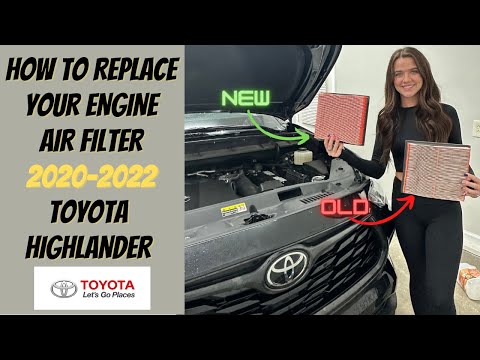 how to replace the engine air filter toyota highlander 2020 2022