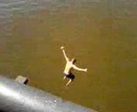 LWO - Eadie jumps off newburn bridge