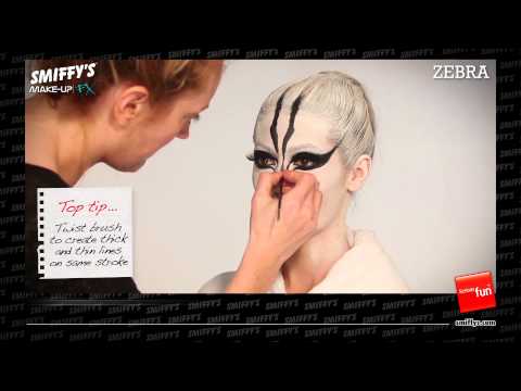 how to zebra face paint