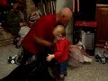 Helping Gandpa clean up at Christmas Helping Gandpa clean up at Christmas
