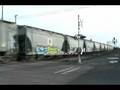 UP 5385 pounds the diamonds w/ a mixed freight @ Stockton