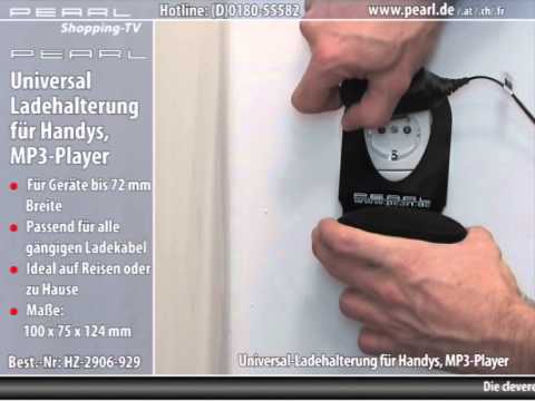 mp3 player - http://www.pearl.de/a-HZ2906-4044.shtml?vid=957 (00:00) Ultrapraktische Universal-Ladehalterung für Handys, MP3-Player uvm Einfach die bessere Lösung: ans...