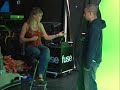 josh taub, fuse's p.a., gets some pants off dance off tips from jodie sweetin. his first lesson...most people start on the top!