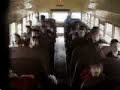 Schoolbus with flying kids