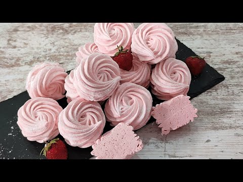Меньше Сахара! вкуснейший КЛУБНИЧНЫЙ ЗЕФИР Ручным миксером! Без термометра! всегда получается!