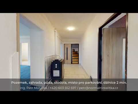 Video Zbenice u Příbrami, patrový dům, zahrada 800 m2, stodola, dálnice D4 2 min.