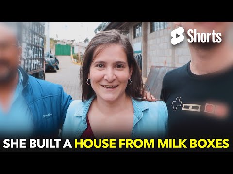 She Built A House From Milk Boxes