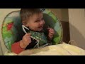 Jacob feeds Cosmo 1