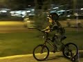 Jorge David montando bicicleta