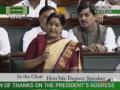 sushma swaraj lok sabha speech part 1