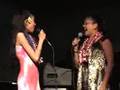 Sonya Mendez and Allison at the Banana Patch Lounge singing The Hawaiian Wedding Song for Aloha Joe Listeners Party at the Mirimar Hotel in Wiakiki