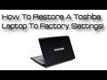 How to Restore a Toshiba Netbook back to Default Factory Settings