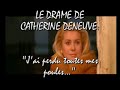 catherine deneuve tells us a dramatic story abour her hens eaten by a fox in her 'farm', 
in yves saint laurent's fitting roon!.