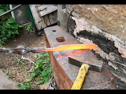 Ковка ножа из клапана Ковка ножа из клапана