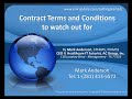 Contract Terms and Conditions to watch for