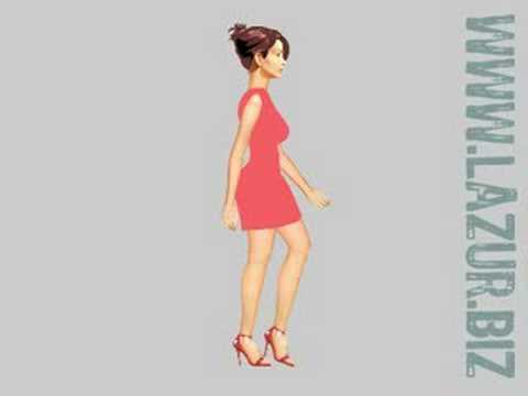 2d walking girl animation cycle