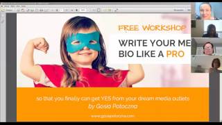 Write Your Media Bio Like a Pro - Workshop by Gosia Potoczna