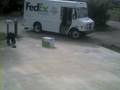 Fedex Guys Makes a Drop, then checks if anybody is looking