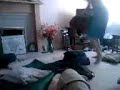 Adam wrestling a sleeping bag Adam wrestling a sleeping bag