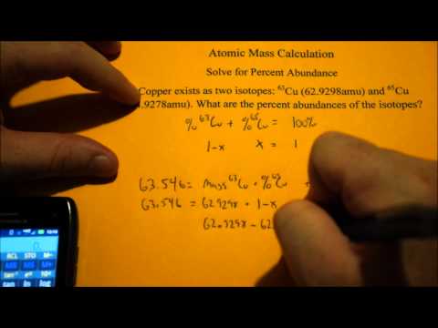 how to determine abundance of isotopes