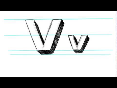 how to draw letter v