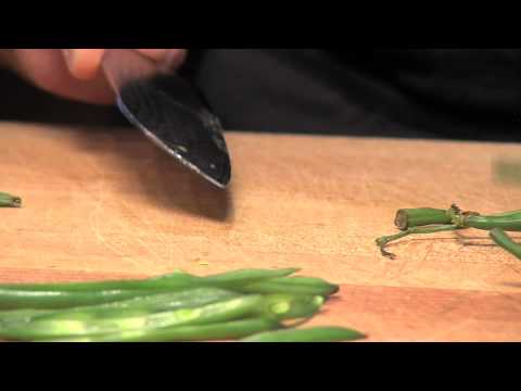 how to trim and snap green beans