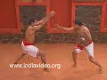 Sword and spear fight in Kalarippayattu, Kerala