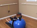 Stability Ball Core Exercises : Stability Ball Oblique Crunch Exercise Stability Ball Core Exercises : Stability Ball Oblique Crunch Exercise