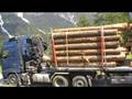 videos de logging truck, splügen switzerland