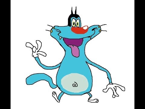 how to draw oggy step by step