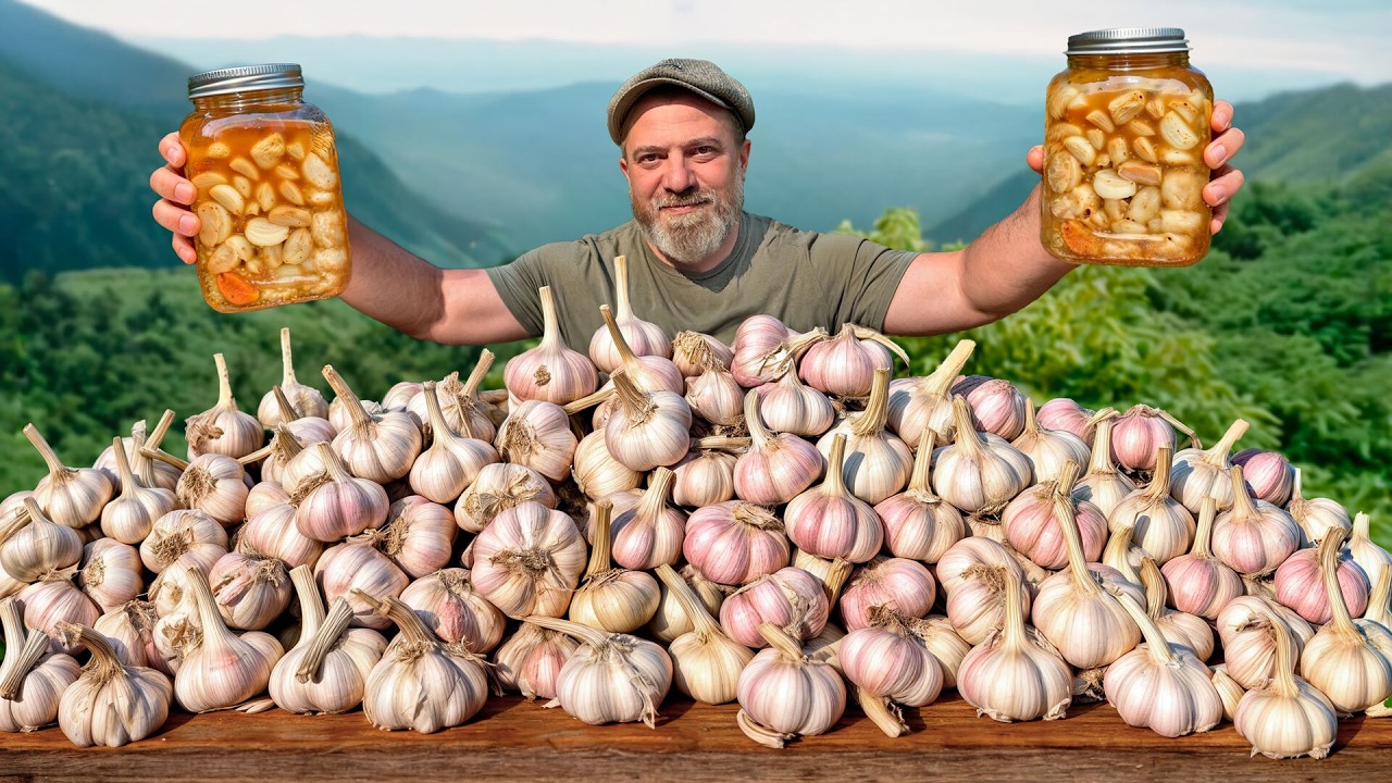 Garlic Cloves Pickled Deep In Village Brine! My Favorite Recipe